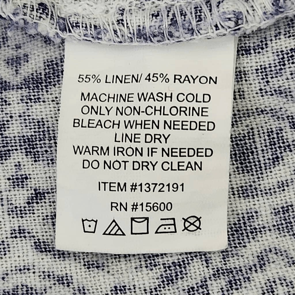 Briggs Navy and White Linen Pull-on Shorts Size XL Navy Aztec Print Shorts