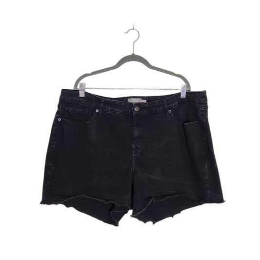 Torrid Black Distressed Denim Cut Off Shorts Size 22