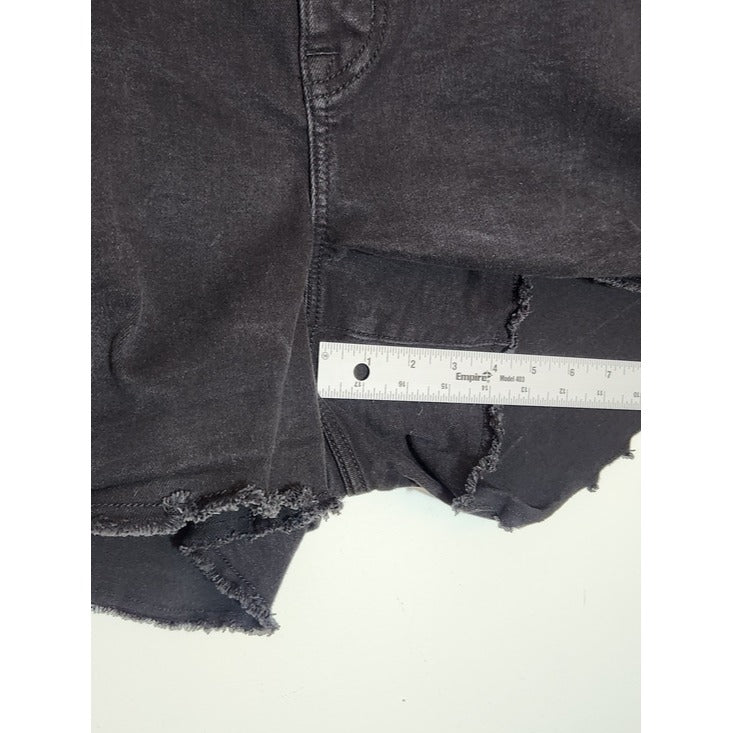Torrid Black Distressed Denim Cut Off Shorts Size 22