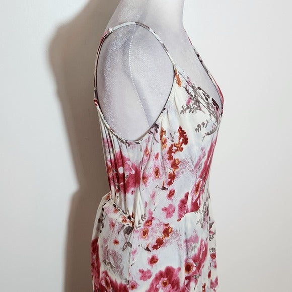 Lovestitch White Floral High Low Wrap Dress Size Small