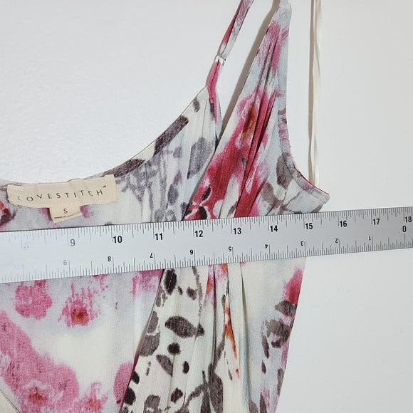 Lovestitch White Floral High Low Wrap Dress Size Small