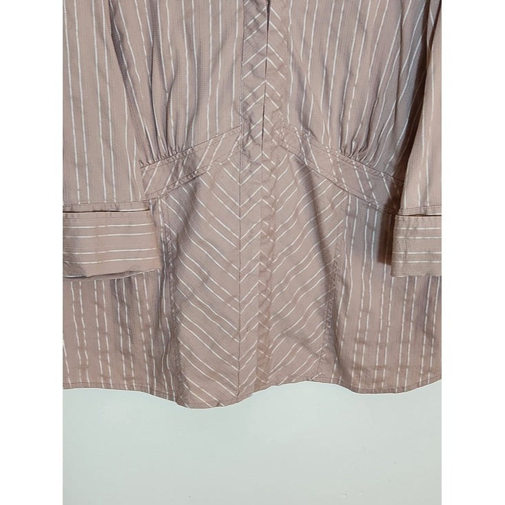 Lane Bryant Dusty Pink Striped Blouse Size 22/24