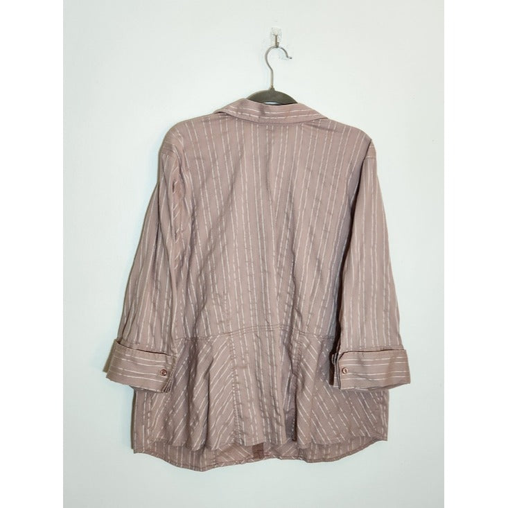 Lane Bryant Dusty Pink Striped Blouse Size 22/24