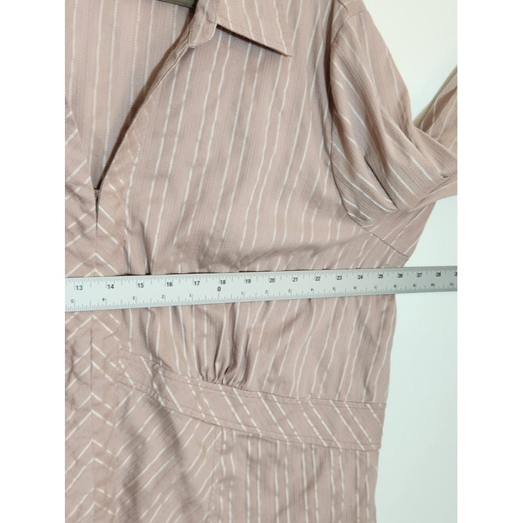 Lane Bryant Dusty Pink Striped Blouse Size 22/24