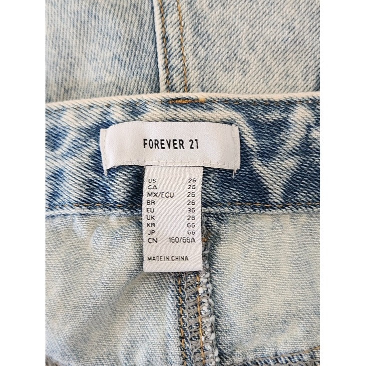 Forever 21 Embroidered Cut Off Denim Shorts Size 26