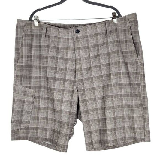 Lee Taupe Plaid Golf Shorts Size 42 Men's Preppy Plaid Golf Shorts