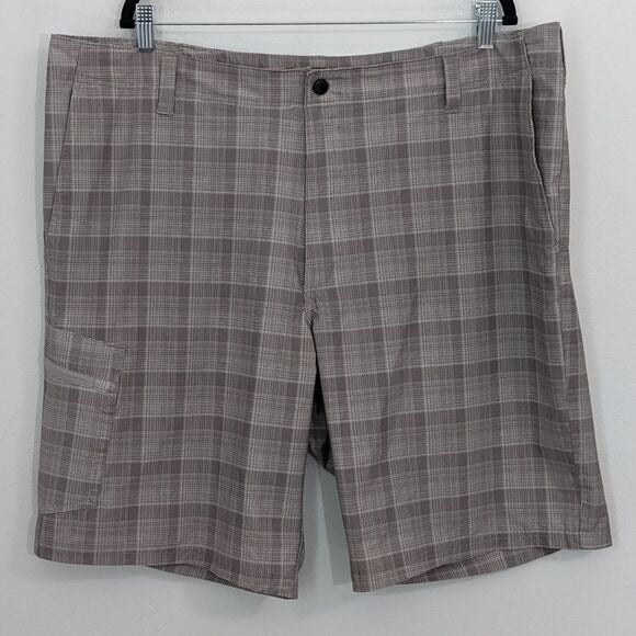 Lee Taupe Plaid Golf Shorts Size 42 Men's Preppy Plaid Golf Shorts