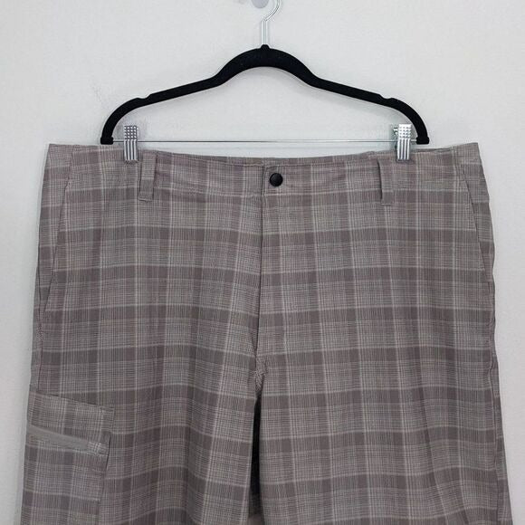 Lee Taupe Plaid Golf Shorts Size 42 Men's Preppy Plaid Golf Shorts
