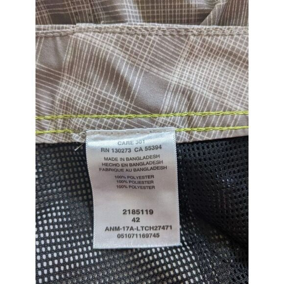 Lee Taupe Plaid Golf Shorts Size 42 Men's Preppy Plaid Golf Shorts