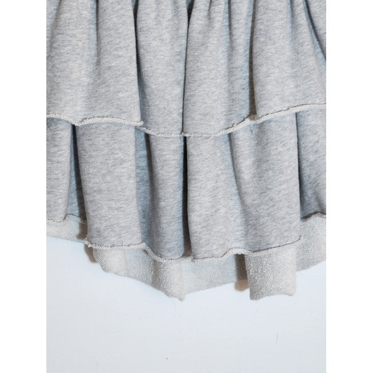 Aerie Light Gray Ruffle Mini Skirt Size Small