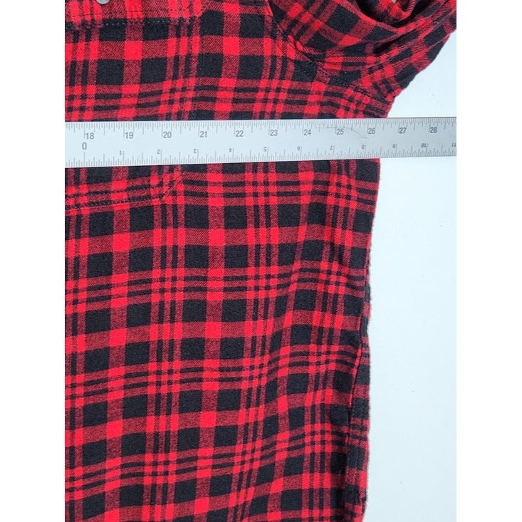 George Red and Black Plaid Flannel Shirt Size 2XL