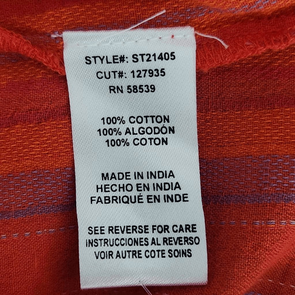 Kut from the Kloth Red Striped Sleeveless Top NWOT Size Medium Red Button-Up Top