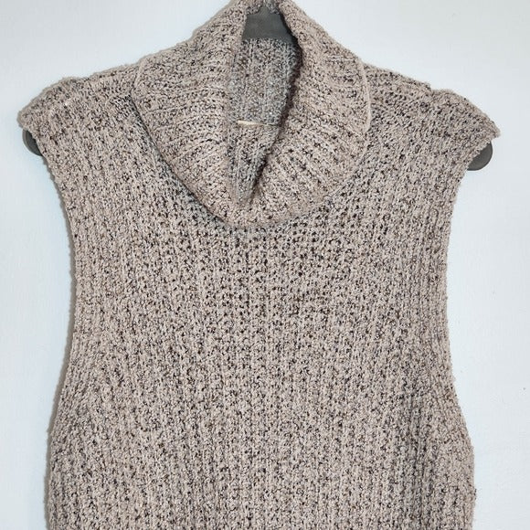 Onetheland Dark Cream Oatmeal Turtleneck Sweater Tunic Size Large