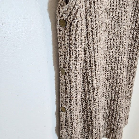 Onetheland Dark Cream Oatmeal Turtleneck Sweater Tunic Size Large