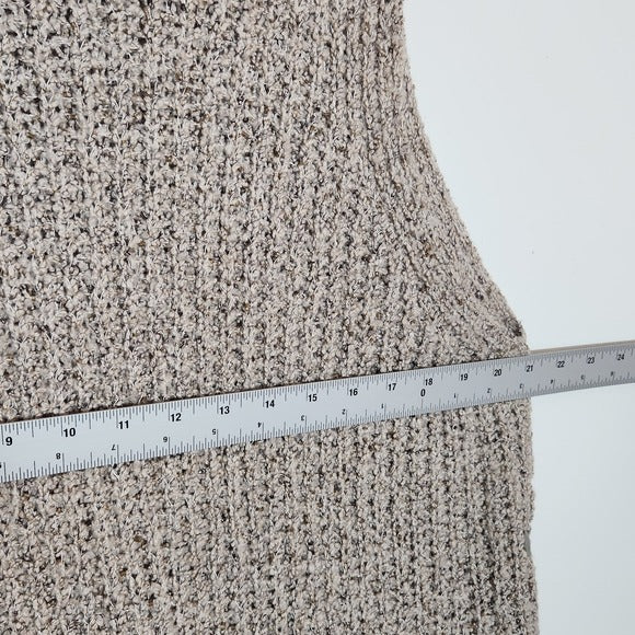 Onetheland Dark Cream Oatmeal Turtleneck Sweater Tunic Size Large