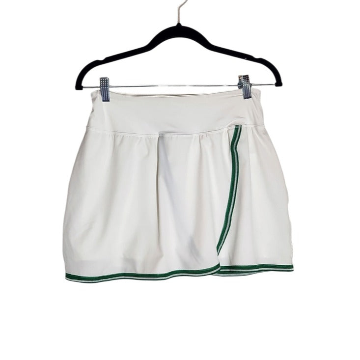 Crane White and Green Athleisure Skort Size Small Flaw