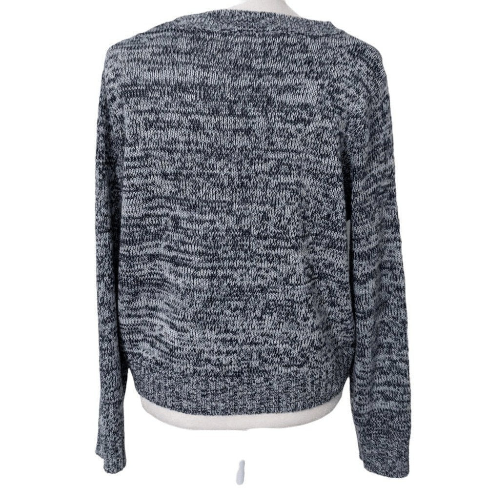 Divided Blue Cropped Sweater Size Medium H&M Blue Sweater Navy Blue Sweater