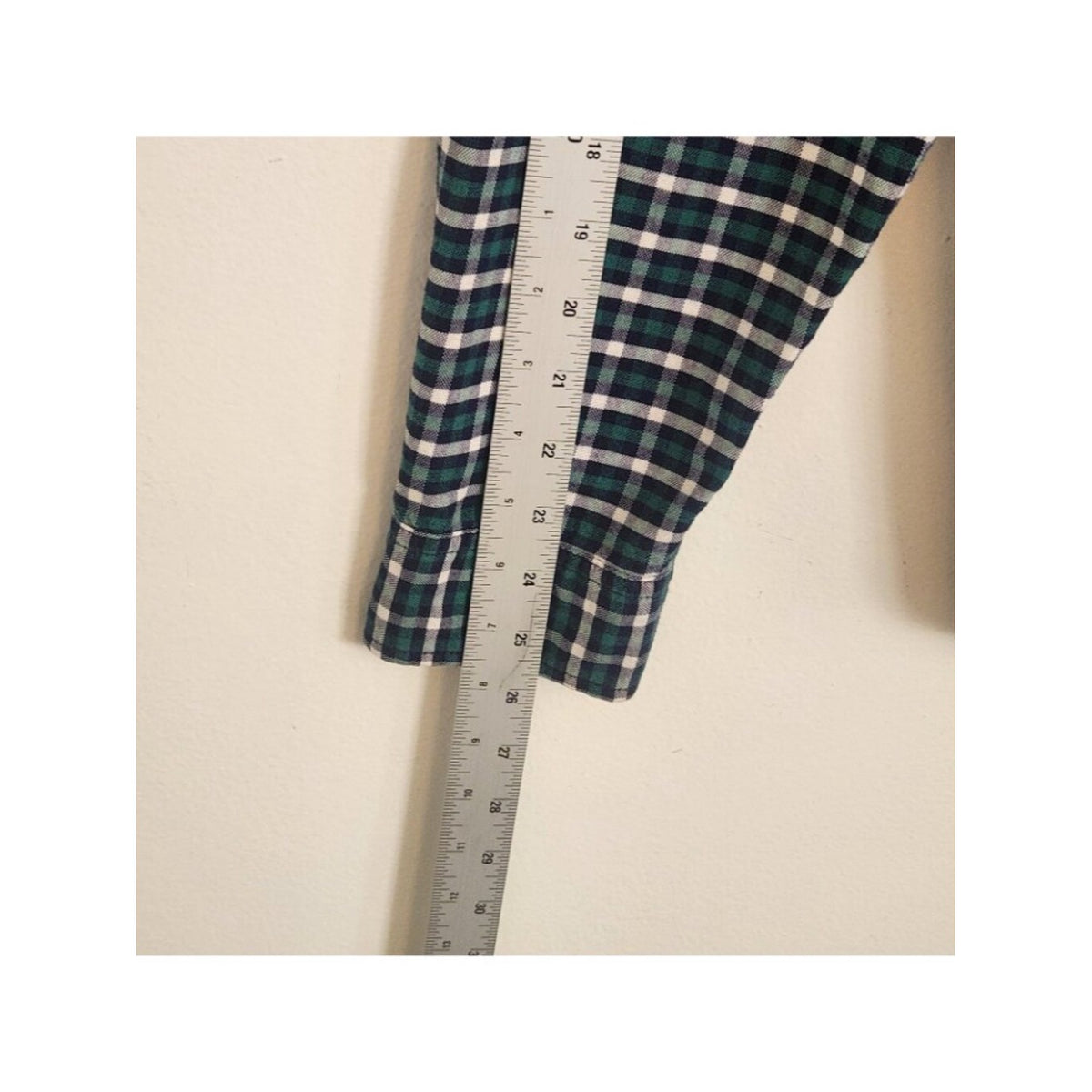 Gap Green and Blue Plaid Standard Fit Button Down Shirt Size Large