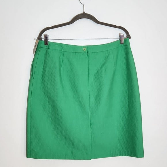 Talbots Green Textured Straight Skirt Size 16 Petite NWT