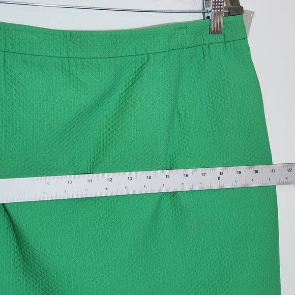 Talbots Green Textured Straight Skirt Size 16 Petite NWT
