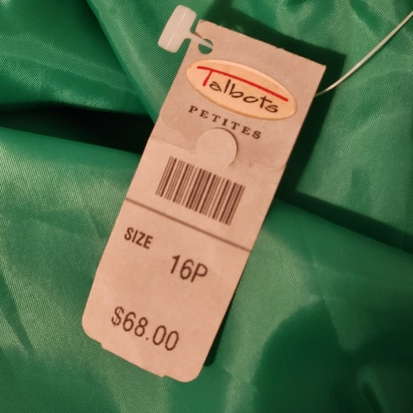 Talbots Green Textured Straight Skirt Size 16 Petite NWT