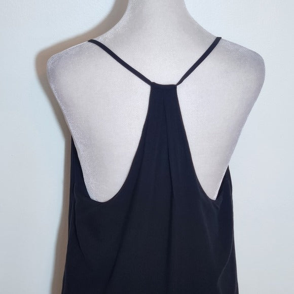 Silence + Noise Black Flowy Tank Top Tunic Size Small