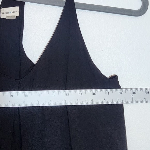 Silence + Noise Black Flowy Tank Top Tunic Size Small