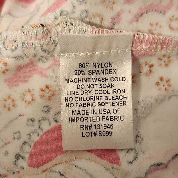 Jude Connally Pink Paisley Print Blouse Size Small