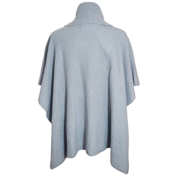 Charlie Paige Gray Turtleneck Poncho Sweater One Size, New