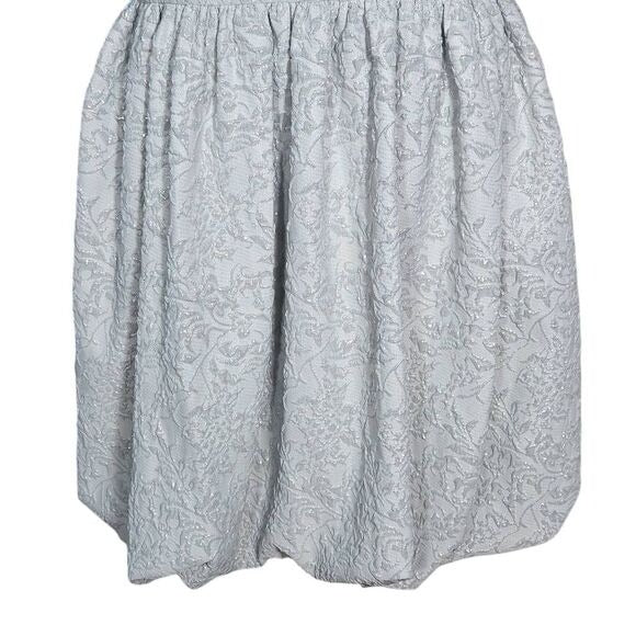 Antonio Melani x Nicola Bathie Silver Bubble Hem Dress NWT Size 10