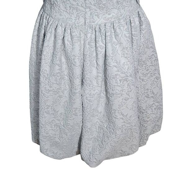 Antonio Melani x Nicola Bathie Silver Bubble Hem Dress NWT Size 10