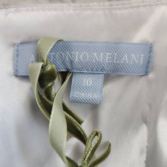 Antonio Melani x Nicola Bathie Silver Bubble Hem Dress NWT Size 10
