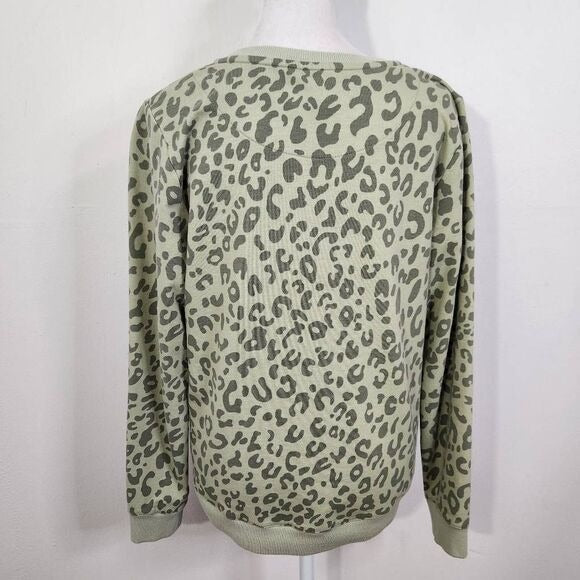 D&Co Active Green Leopard Print Lounge Set Size XS XXS Green Matching Set