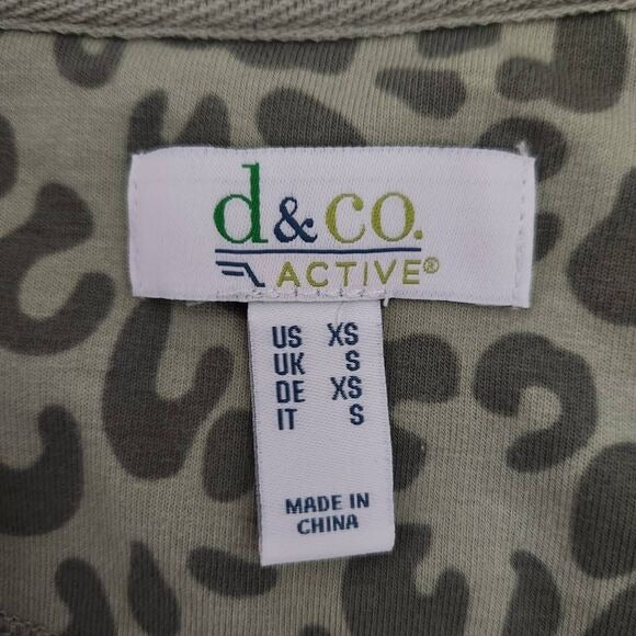 D&Co Active Green Leopard Print Lounge Set Size XS XXS Green Matching Set