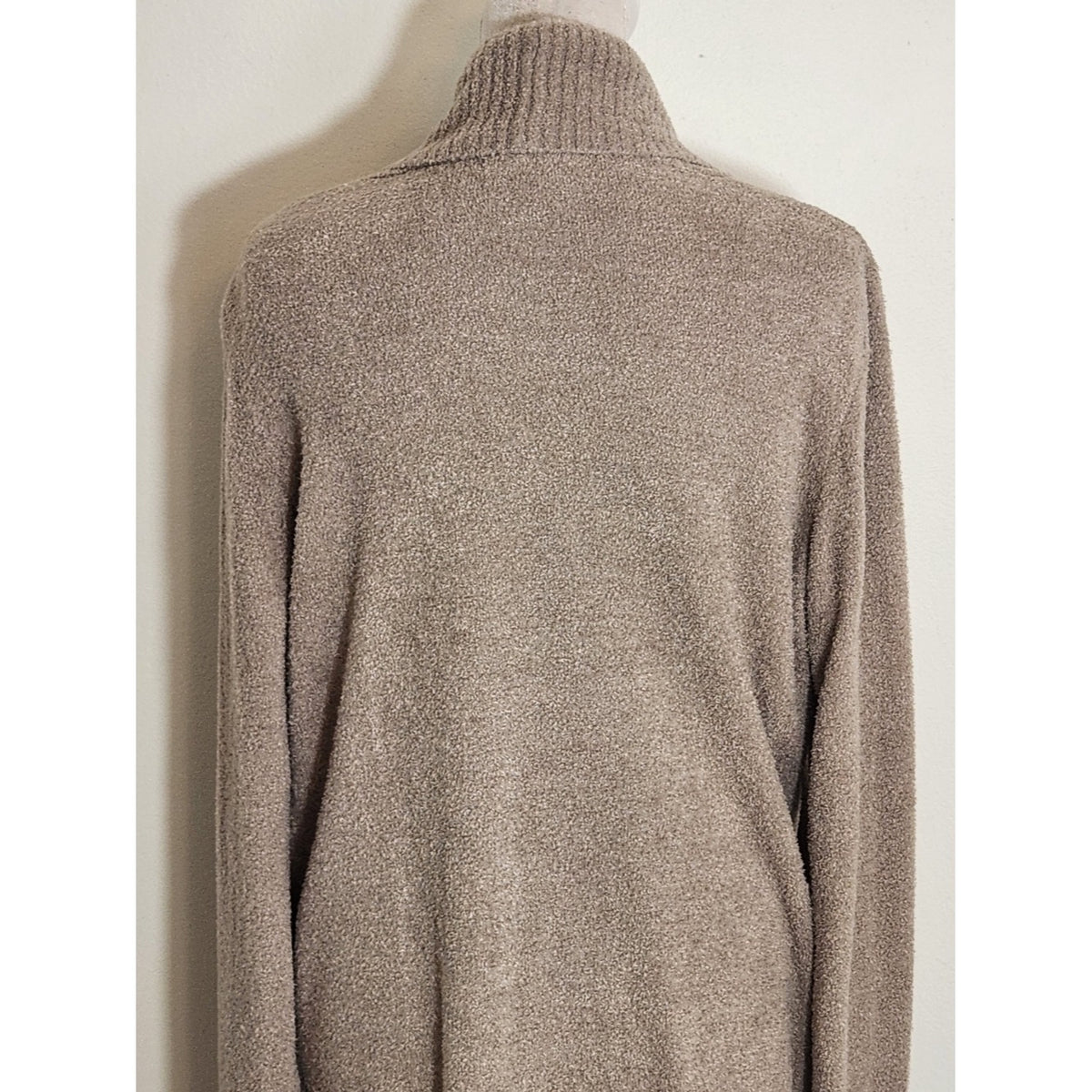 Barefoot Dreams Taupe Tan CozyChic Lite Open Front Cardigan Sweater Size Medium