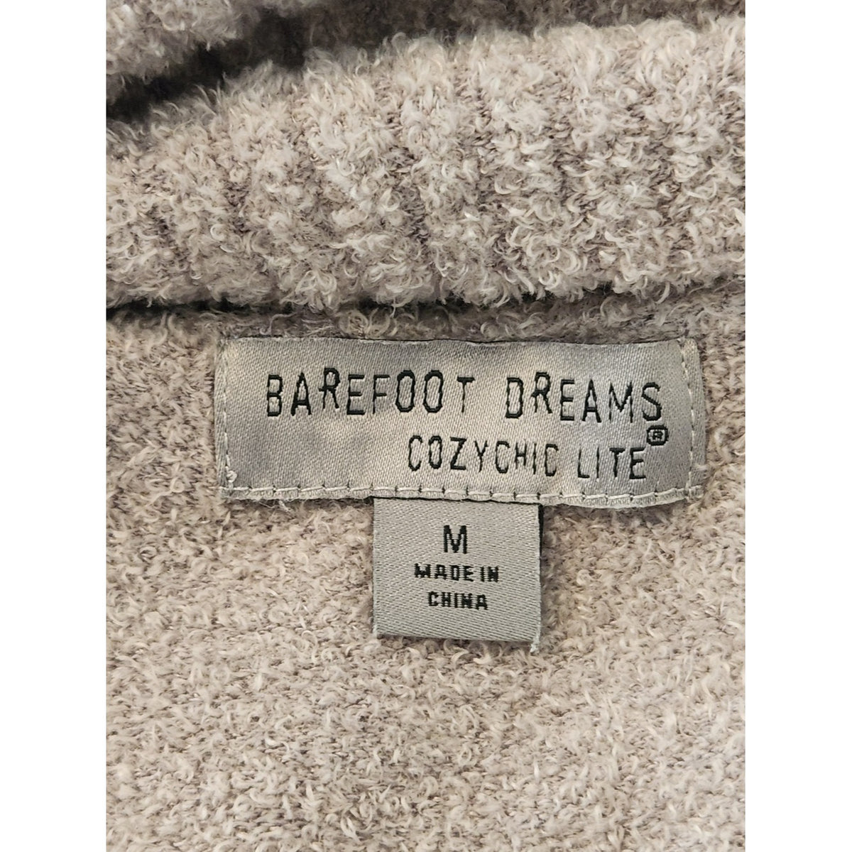 Barefoot Dreams Taupe Tan CozyChic Lite Open Front Cardigan Sweater Size Medium