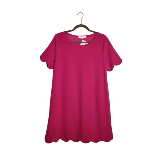 Andree by Unit Hot Pink Mini Shift Dress Size Large NWOT Wedding Guest Dress