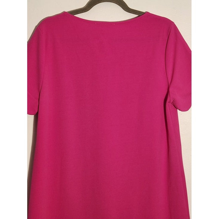 Andree by Unit Hot Pink Mini Shift Dress Size Large NWOT Wedding Guest Dress