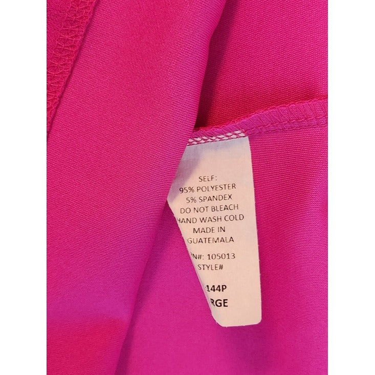 Andree by Unit Hot Pink Mini Shift Dress Size Large NWOT Wedding Guest Dress