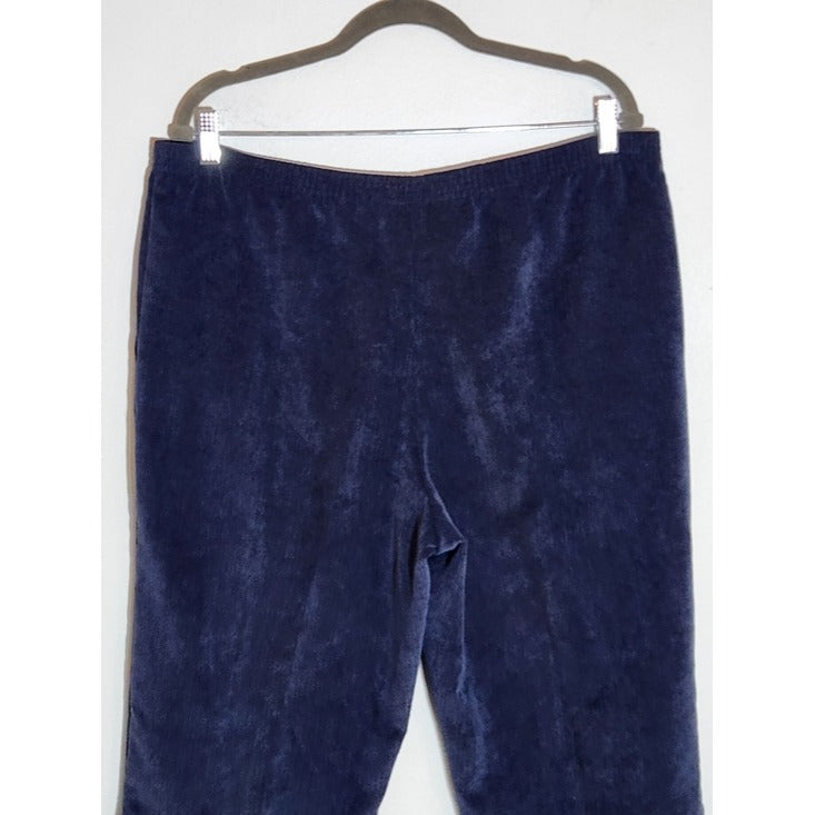 Alfred Dunner Navy Corduroy Pull-On Pants Size 12