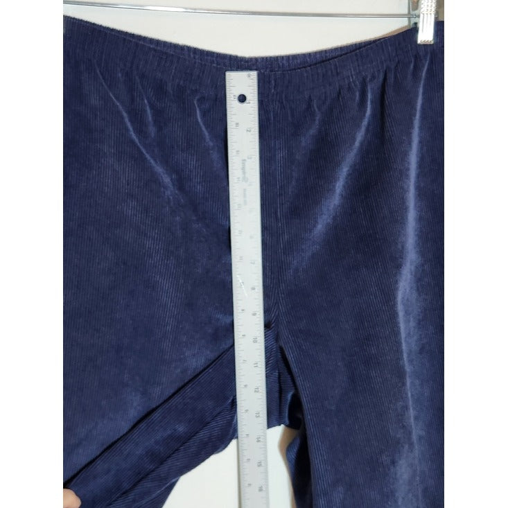 Alfred Dunner Navy Corduroy Pull-On Pants Size 12