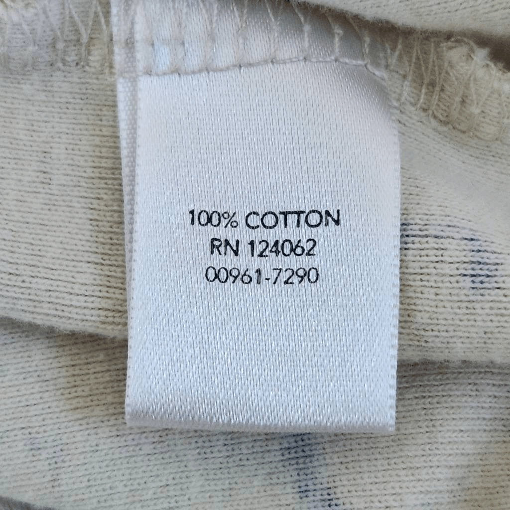 Christopher & Banks Cream Print Tee Size Medium Tuscan Print Top