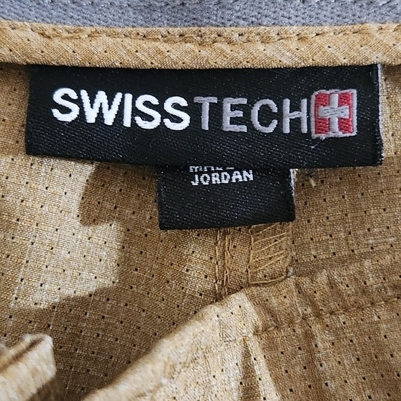 Swiss Tech Men's Tan Shorts Size 42 Men's Brown Performance Shorts