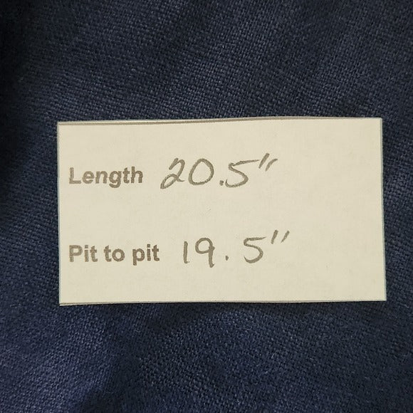 Chico's Navy Linen Jacket Size Medium Chico's Navy Cropped Jacket