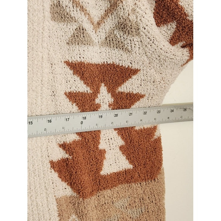 Altar'd State Cream and Brown Western Aztec Cardigan Sweater Size Medium