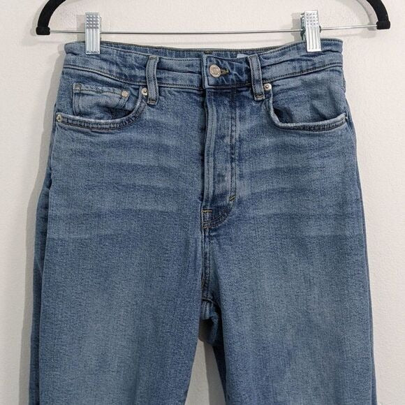 &Denim Button-Fly High Waisted Mom Jeans Size 4