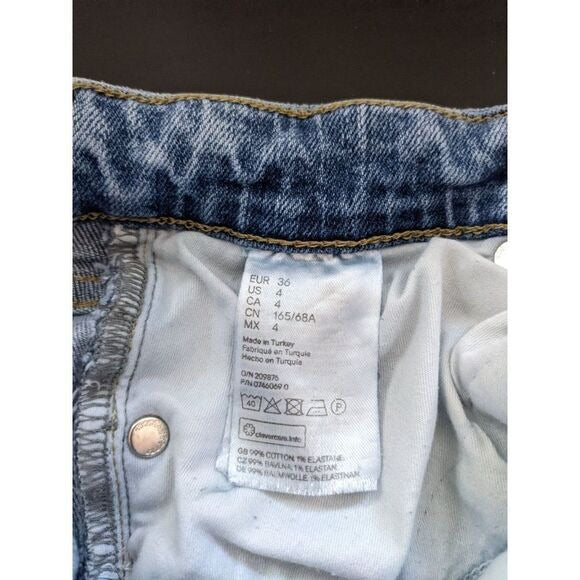 &Denim Button-Fly High Waisted Mom Jeans Size 4