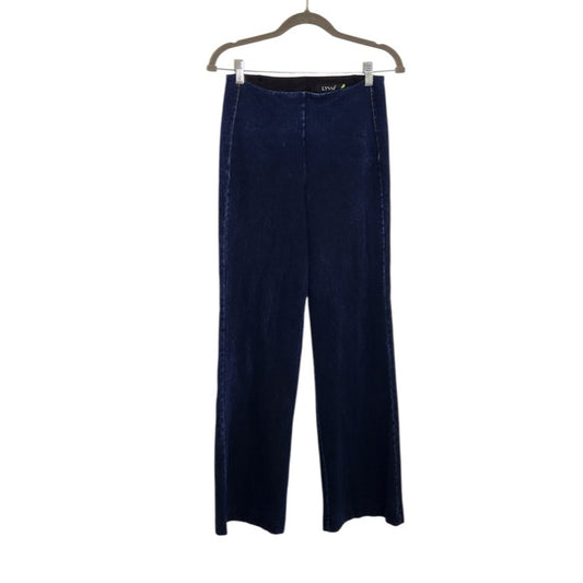 LYSSE Womens Dark Wash Pull-On Flare Leg Jeans Size Medium