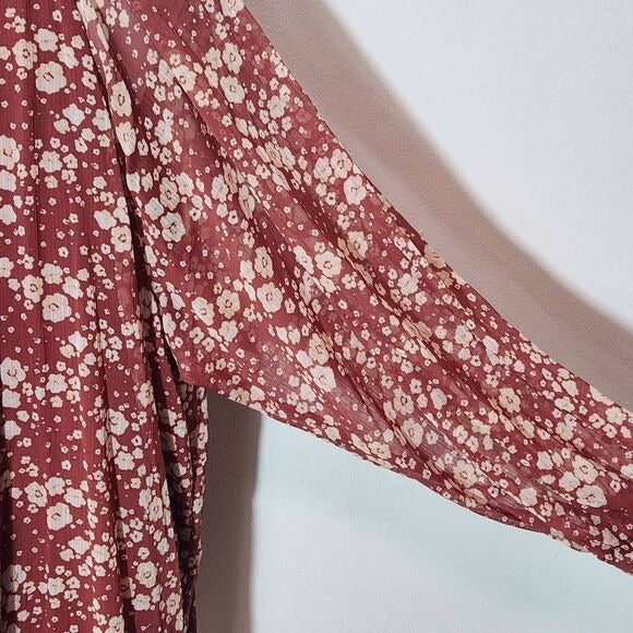 Lauren Conrad Floral Blouse Size XXL Plus Size Flowy Boho Blouse