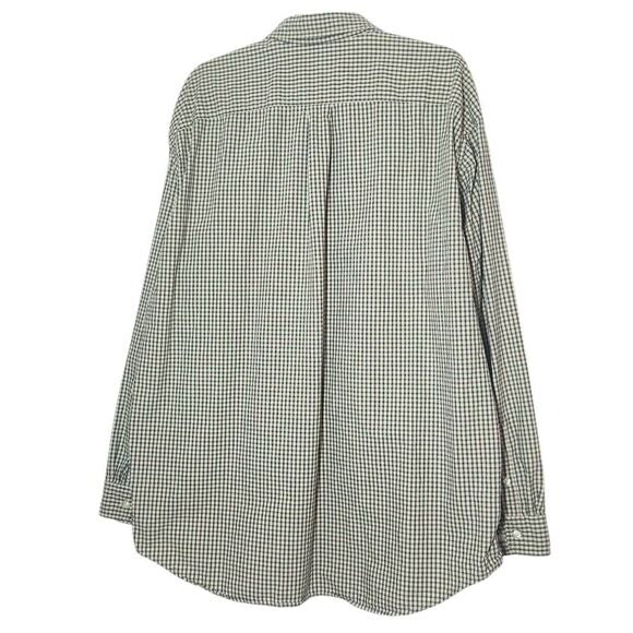 Gap Green Check Oxford Button Down Shirt Size XL Preppy Green Button Down Shirt
